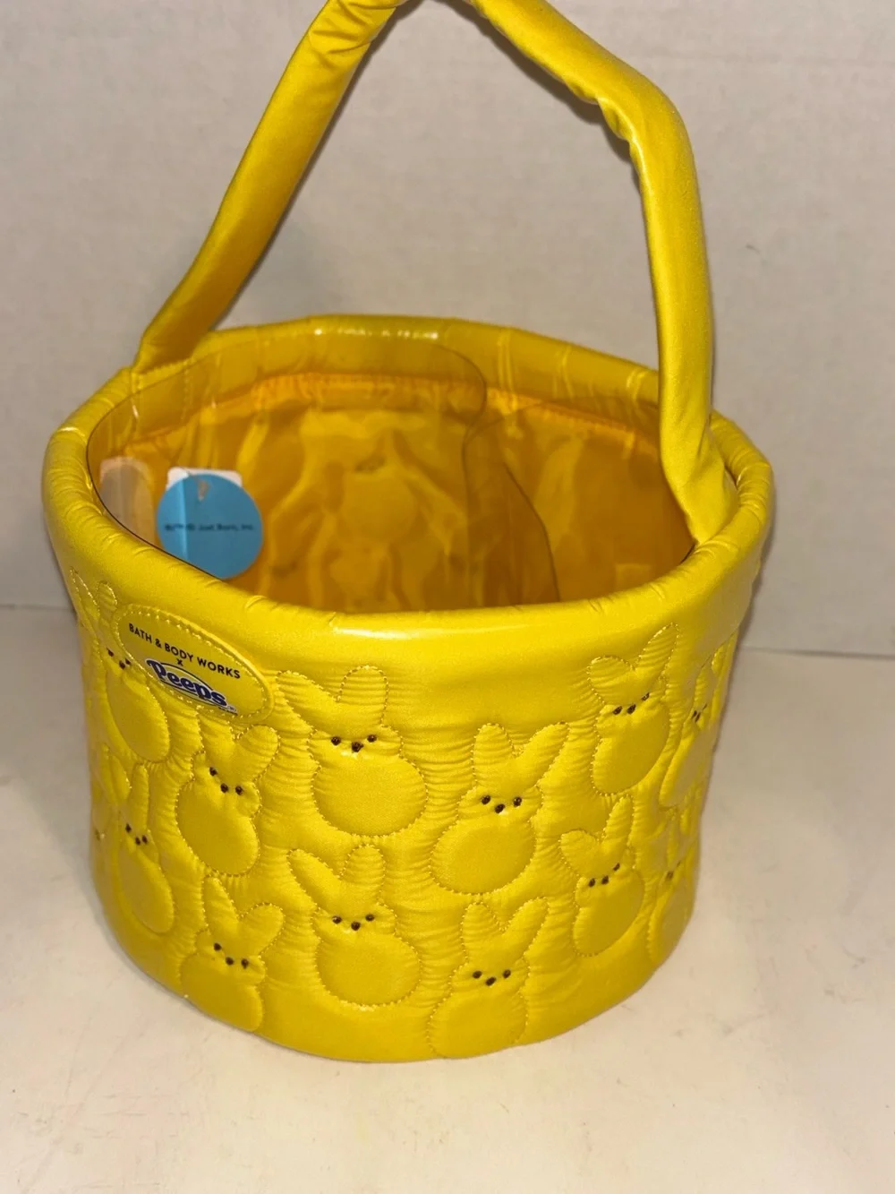Bath & Body Works x Peeps Yellow Quilted Bunny Basket-Discontinued New